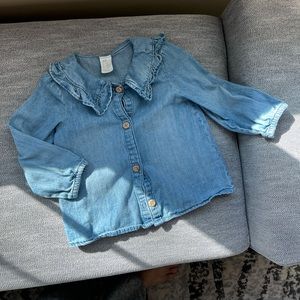 H&M denim baby girl shirt
